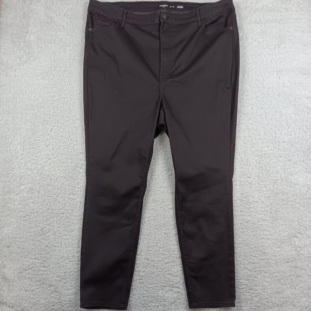 Old‎ Navy Jeans Rockstar Super Skinny Women 26 Black Jack High Rise 763566-00